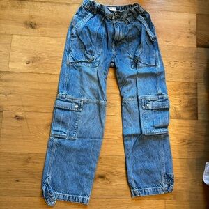 Free People We the Free Cargo Oversized Jeans Pants